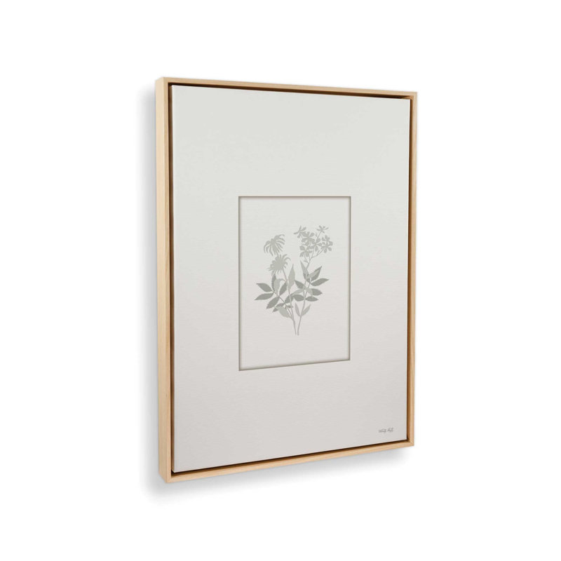 «Botanical Silhouette I» par Cindy Jacobs, reproduction d'art, L 30 x H 40, Tanné, Toile avec cadre