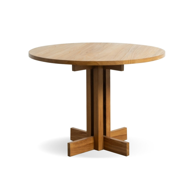Table de salle à manger Burlywood, H 29,53 po x L 39,37 po x l 39,37 po