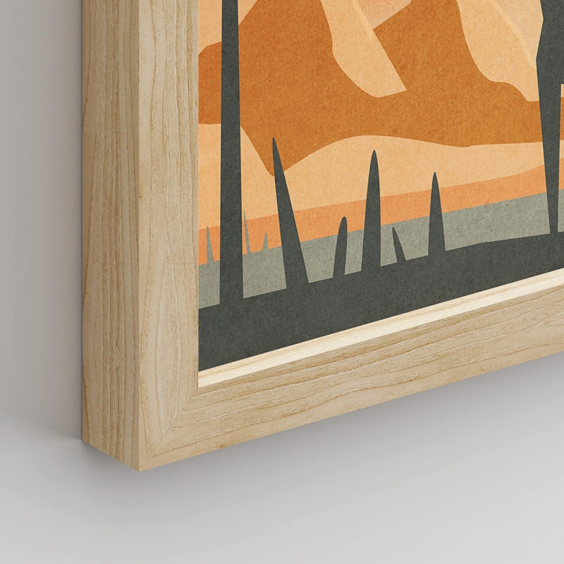 African Safari Giraffe, impression sur papier 4 pièces, H 10 po x l 8 po x P 1 po, Naturel