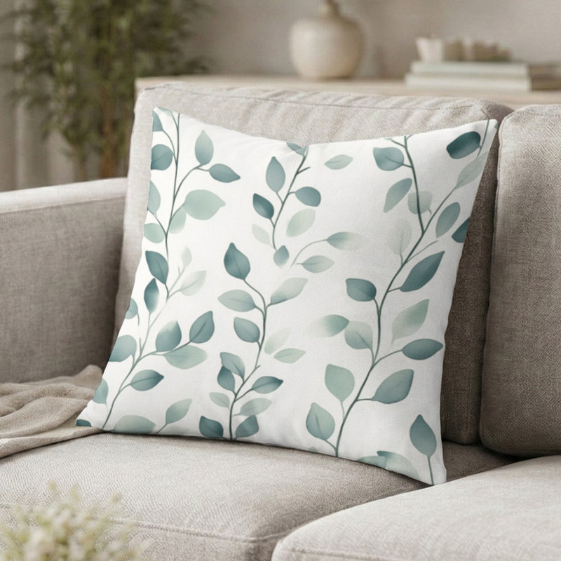 Coussin décoratif floral - coussin de campagne, H 20 po x l 20 po