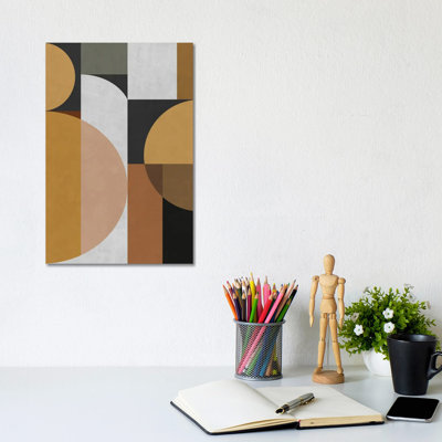 Geometric Pattern With Semicircles by Angel Estevez - Wrapped Canvas Print