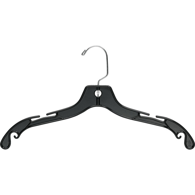 Cintre en plastique robuste pour robe / chandail / chandail, Noir mat, 100