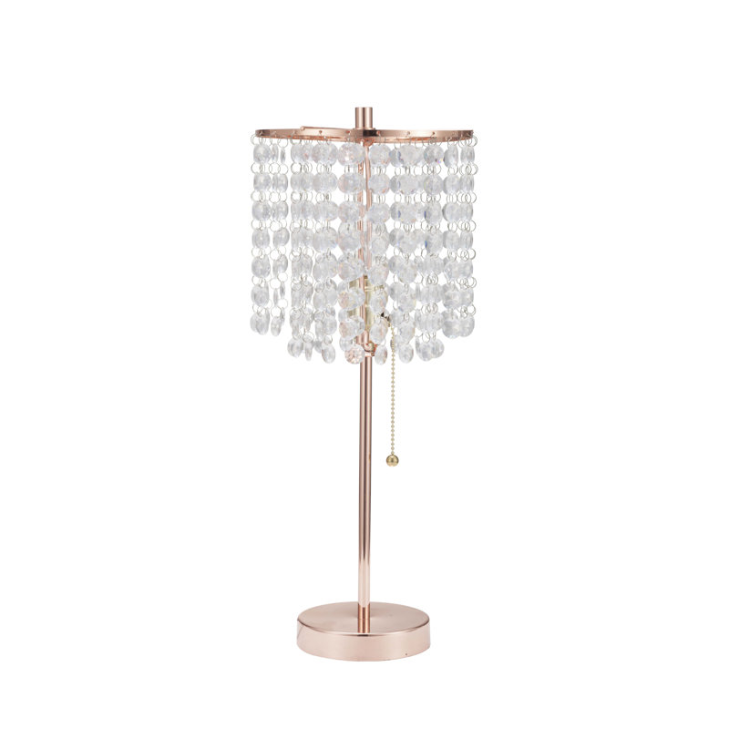 Mclea Bedside Table Lamp, Satin Gold, 19'' H x 8'' W x 8'' D