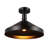 Ladarrell Matte Black 15'' W 1 - Bulb Outdoor Semi Flush Mount