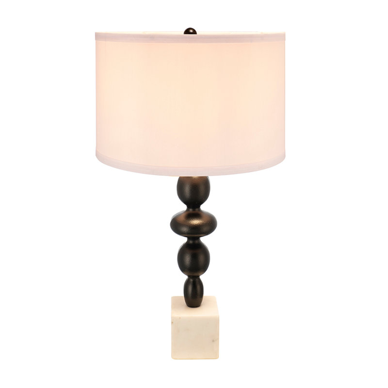 Lampe de table avec corps rond à quatre niveaux, Noir