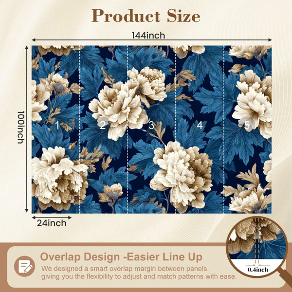 Red Barrel Studio Floral Peel and Stick Wallpaper Timeless Botanical ...