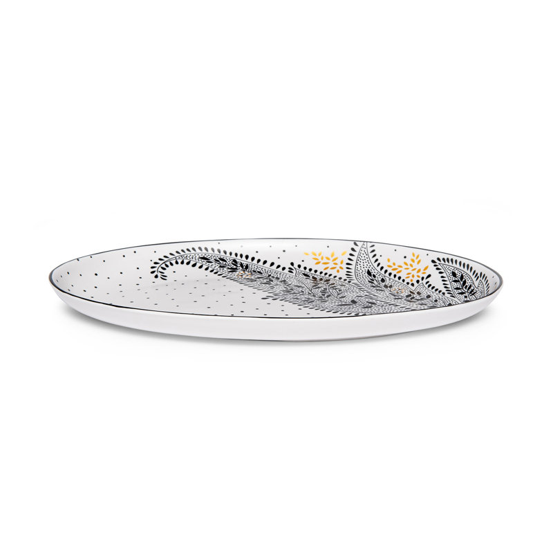 Sara Miller, Artisanne Noir - Serving Platter, 18.2 cm H x 31.7 cm L x 31.7 cm W