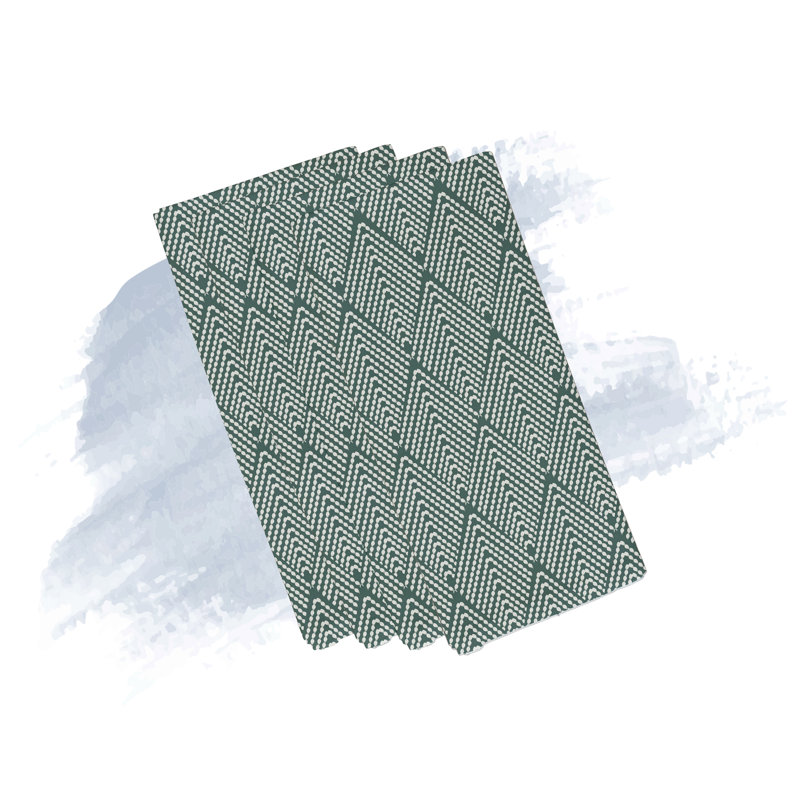 Ensemble de serviettes 4 pièces Jhayden, Vert foncé