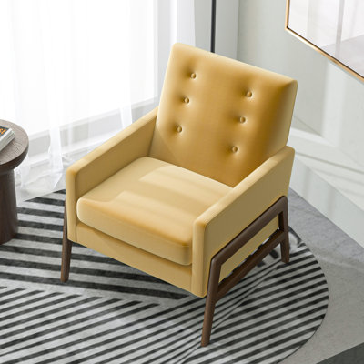 Lipsey Mid-Century Modern Tufted Accent Armchair