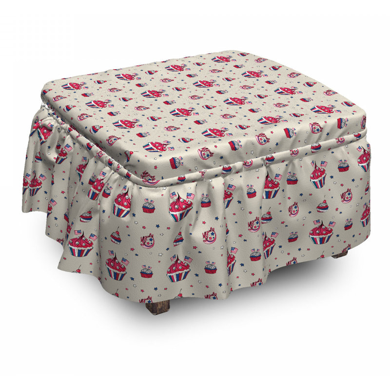 Box Cushion Ottoman Slipcover