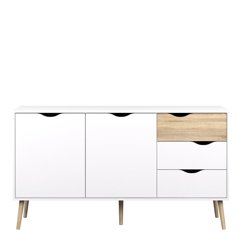 Havana Sideboard, White/Oak