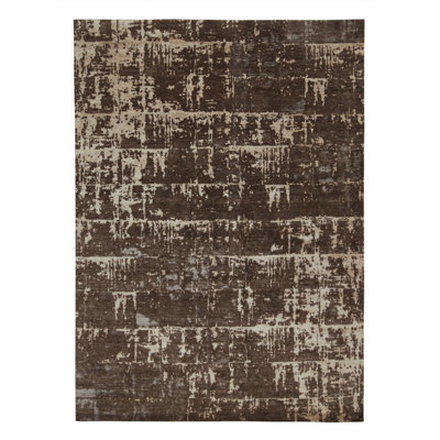 Modern Hand Knotted Geometric Area Rug