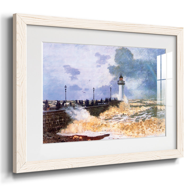 La jetée du Havre, 1868, H 28 po x l 42 po x P 1,5 po, Blanc