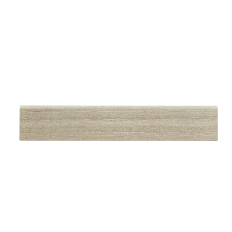 Charisma White 18'' x 3'' Porcelain Bullnose Tile Trim