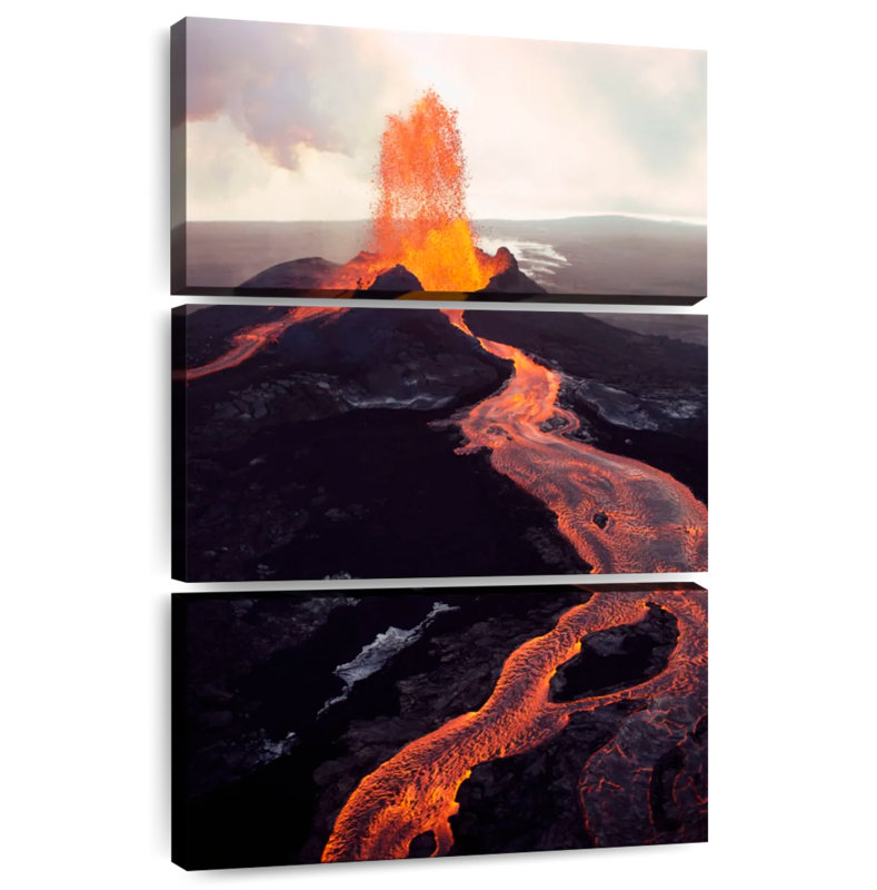 Alvord Kilauea Volcano Erupting, 57'' H X 36'' W