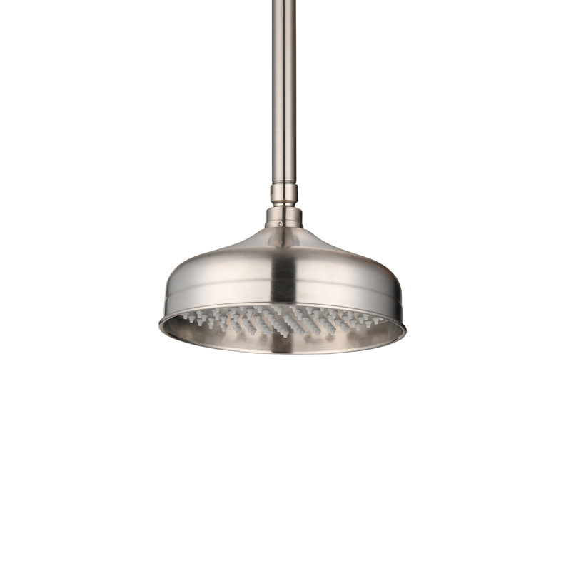 Pomme de douche à 4 jets avec douche à jets de corps en nickel brossé (valve brute incluse)