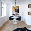 Quanshae 1 -Dome Pendant Light – Black Metal with Golden Lining, Modern Ceiling Fixture for Kitchen, Dining & Living Room