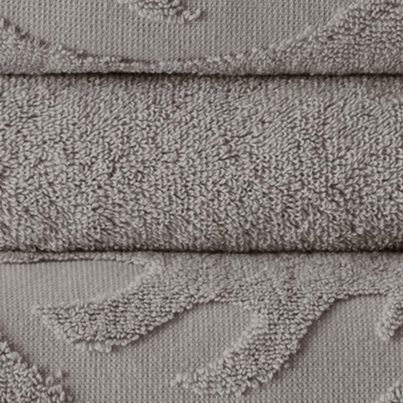 Ensemble de 6 serviettes en coton égyptien, gris