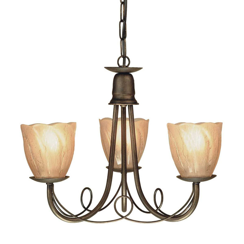 Cline 3 - Light Candle Style Chandelier, Yes, Black/Gold