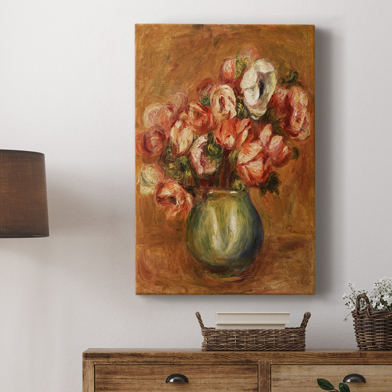 Imprimé floral rétro CCGLXVI - galerie Cavas, H 27 po x l 18 po
