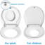 Siège de toilette avec siège de propreté intégré, siège de toilette 2 en 1 pour tout-petits et adultes, fermeture en douceur-98728190