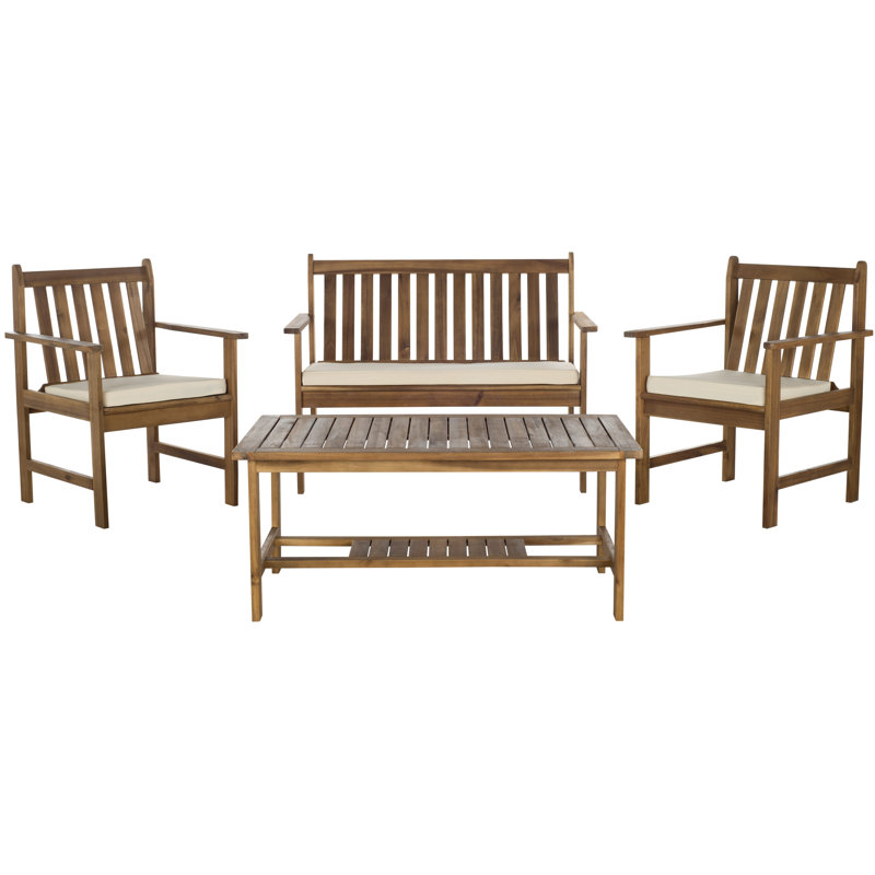Outdoor Chilton 4 Seater Sofa Set, Teak