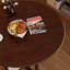 Table de salle à manger ronde en bois massif noyer-1555703230
