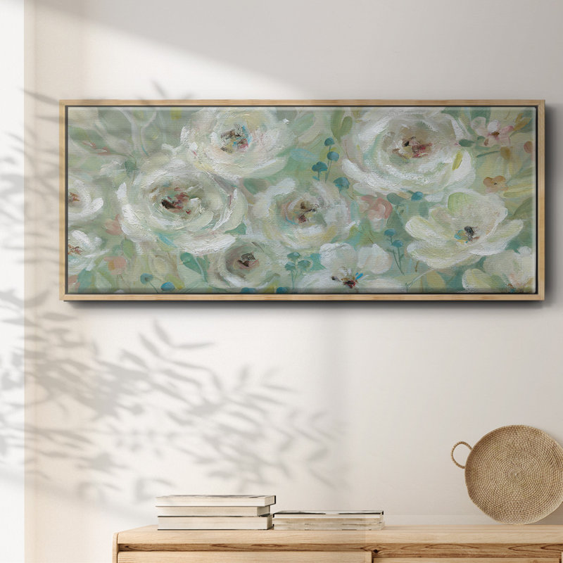 Pastel Symphony- Framed Canvas, 12" H x 30" W