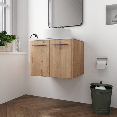 Ensemble de meuble-lavabo mural simple l 24 po Bormann