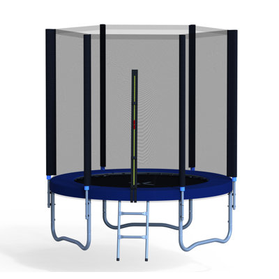 Heavy Duty 6' Round Backyard Trampoline with Safety Enclosure