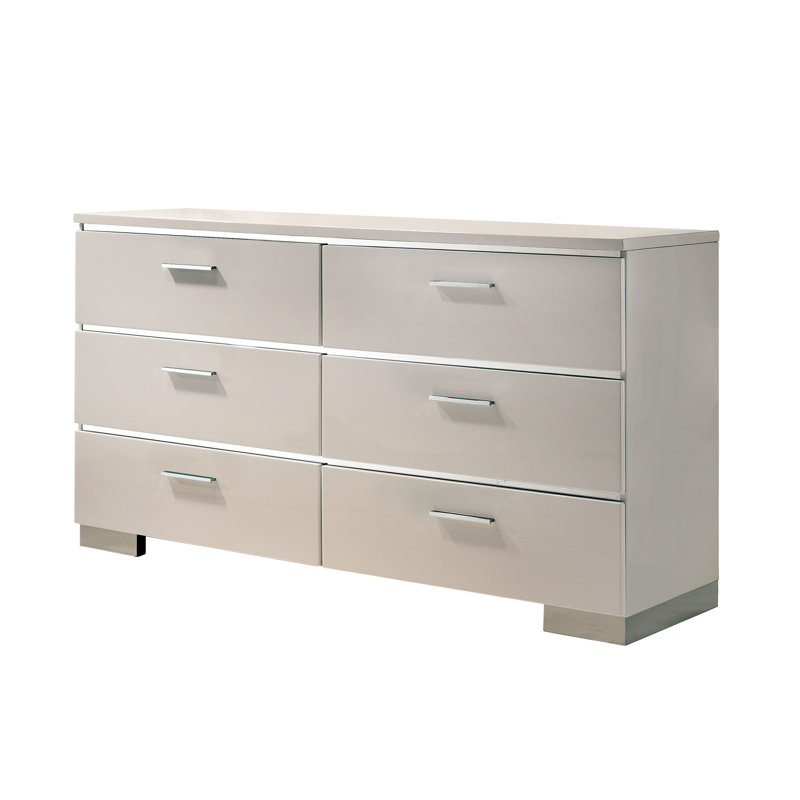 63'' W 6 - Drawer Dresser, White