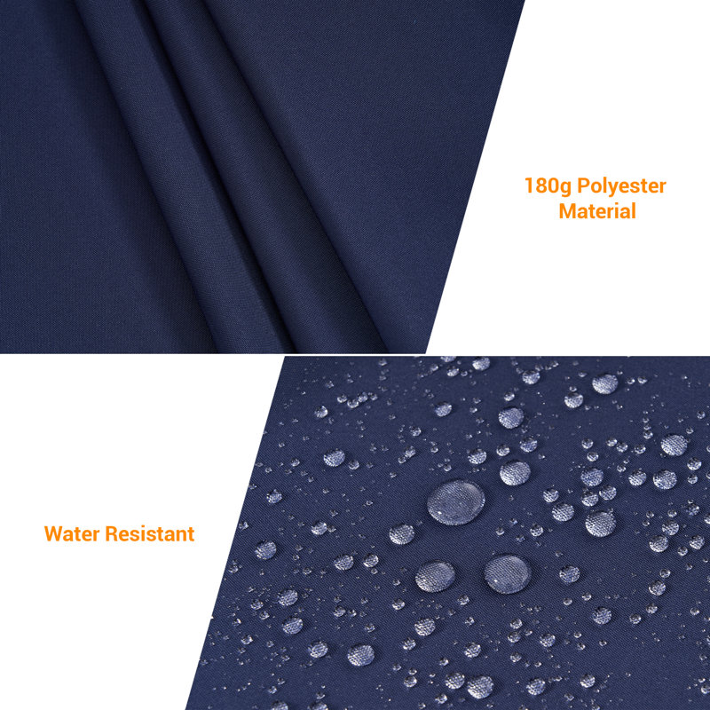 Parasol de marché lumineux 90 po Davinna, Bleu marine