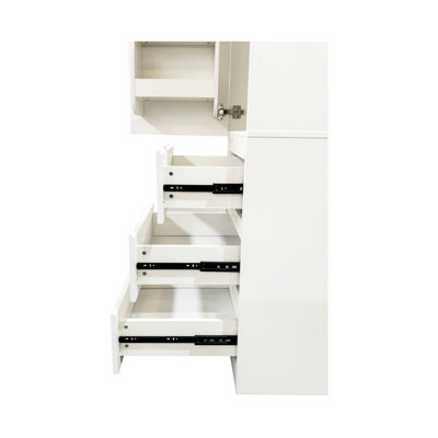 15.8''W Narrow Bathroom Kitchen Storage Cabinet