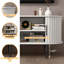 Console moderne avec compartiment de rangement et porte coulissante pour salon, chambre à coucher, bureau-131246932-131246936