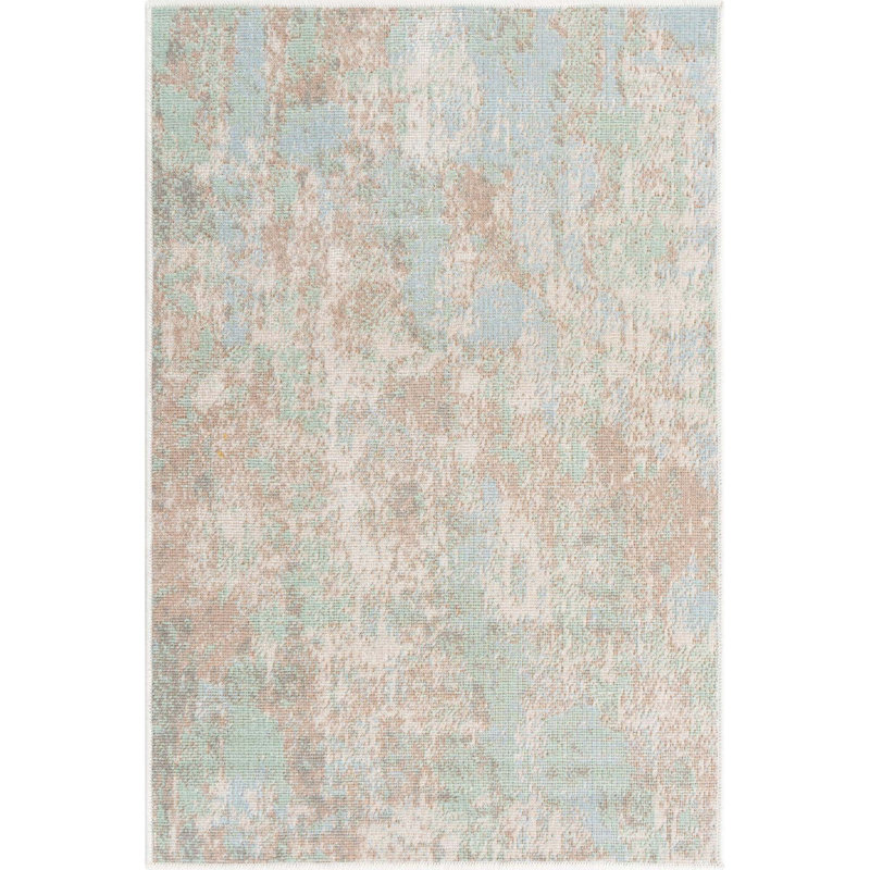 Branker Brown/Teal Rug, Rectangle 66 x 91cm