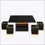 Table basse relevable avec 4 tabourets de rangement, table basse compacte avec plateau pliable, table basse réglable multifonctionnelle pour le salon-196040736