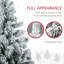  Grand arbre de Noël artificiel pré-éclairé avec 1149 branches floquées par la neige, 550 lumières DEL blanc chaud ou coloré, base en acier-234262799