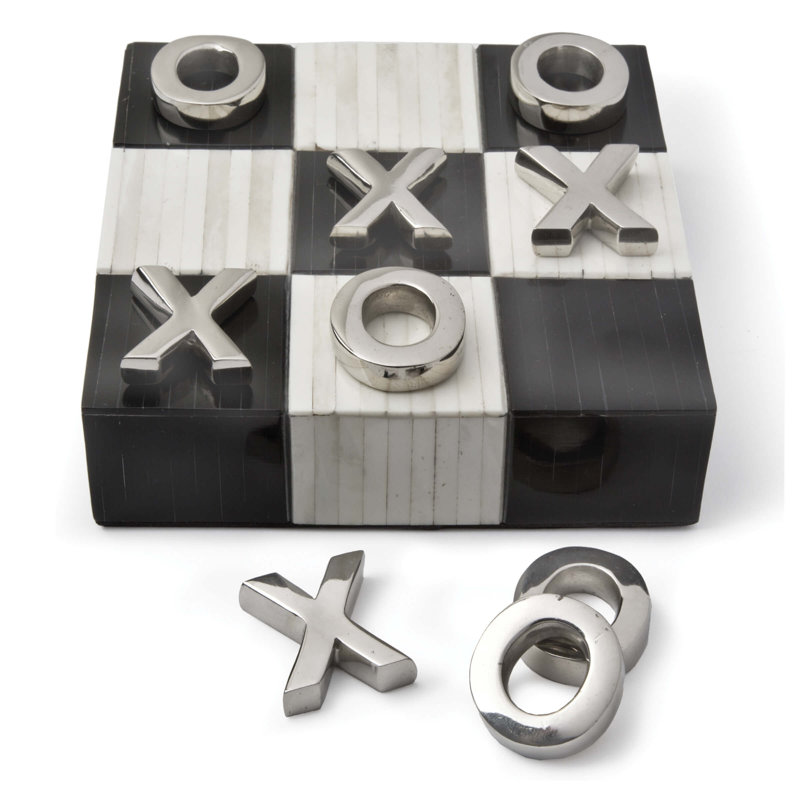 Tic Tac Toe Flat Board, Nickel