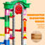 236 pièces Marble Run lumineux avec élévateur motorisé, 30 billes en plastique foncé