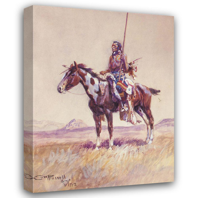 Art sur toile tendue avec la galerie Charles Marion d'Alcott Hill®: Piegan Chief, H 36 po x l 28 po