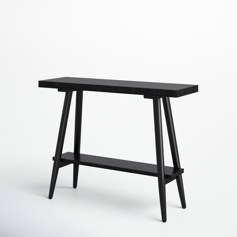 Darleston 39'' Solid Wood Console Table, Black