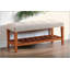 Banc en tissu et finition chêne Charla-1488441034