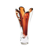 Iris Vase-Dark Amber-Sm