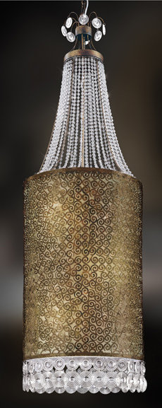 Caramel 12-Light Cylinder Chandelier 