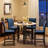 5 Pieces 35.4" Modern Style Round Faux Marble Counter Height Dining Table Set, Extendable Folding Kitchen Dining Table Set For 4 With 4 Velvet Upholstered Dining Chairs-721896043