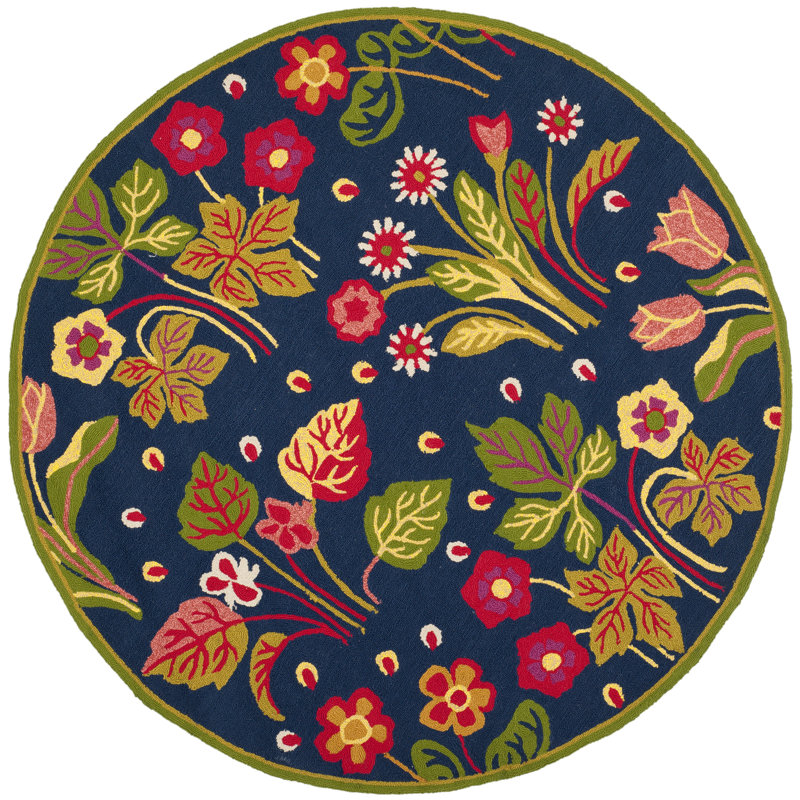 Doyle Hand Hooked Performance Southwestern Rug, Round 6'