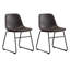 Chaise d'appoint revêtue de similicuir Davey-386379603