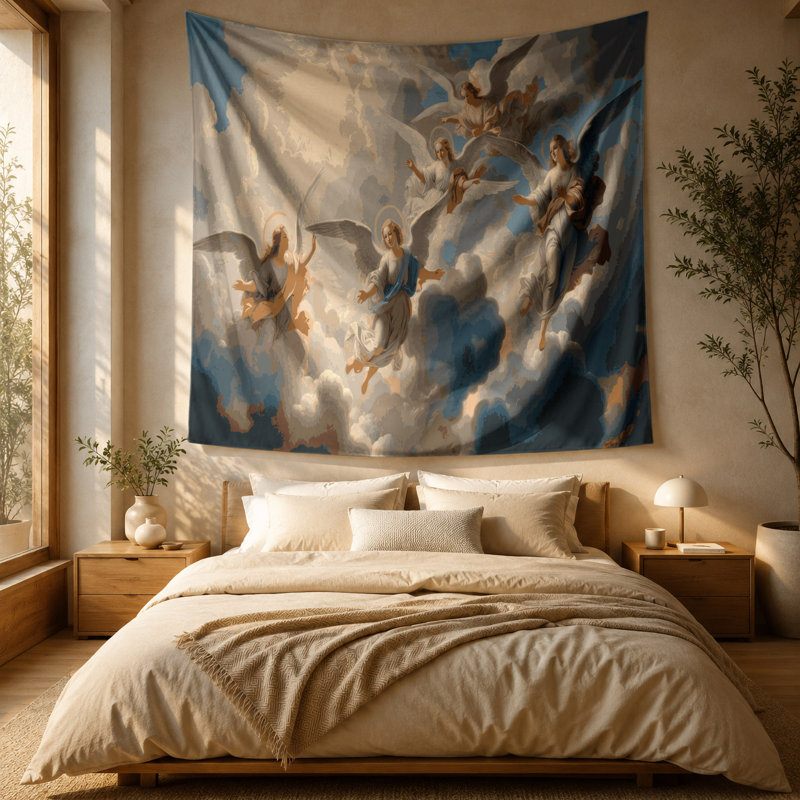 Tapisserie murale Christmas Angels, 88 po x 104 po