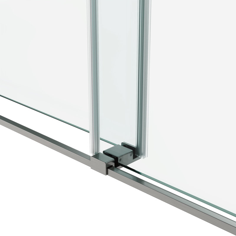 Porte de douche coulissante double 60 po L x 76 po H, Brushed Nickel