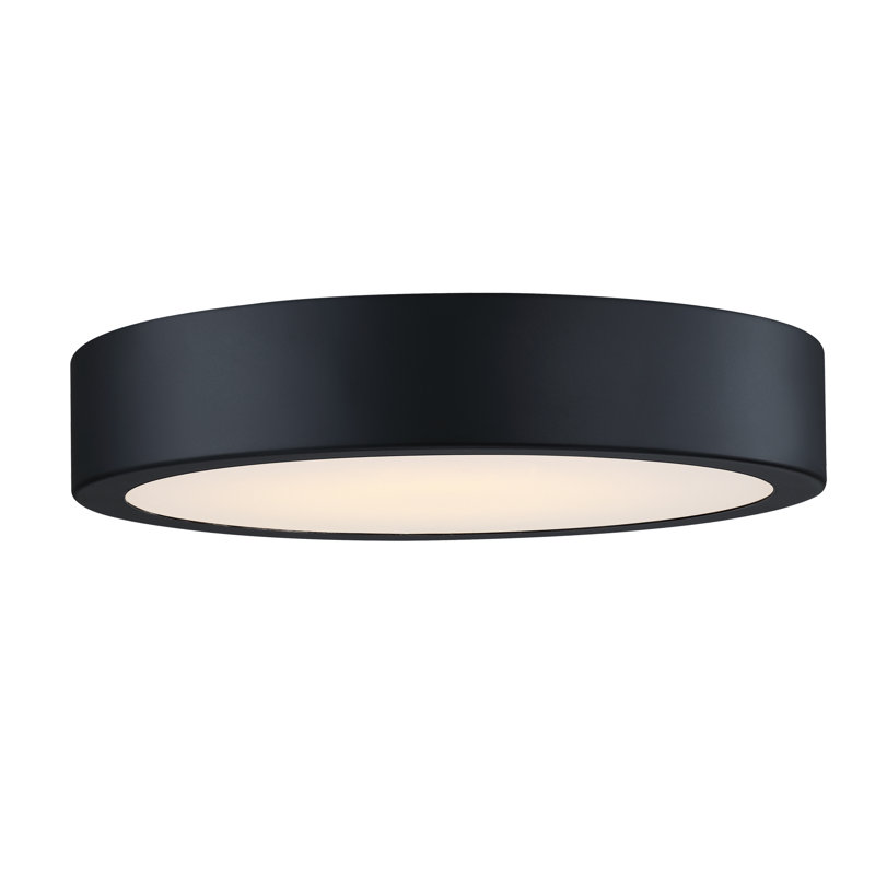 Plafonnier DEL 11 po minimaliste moderne, Noir mat